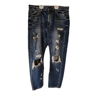 KanCan Jeans Size 13 30 Mid Rise Estilo Skinny Distressed Destroyed Jeans Denim